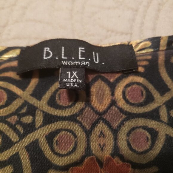 B.L.E.U. Womans Brand - Mixed Material top - Picture 4 of 6